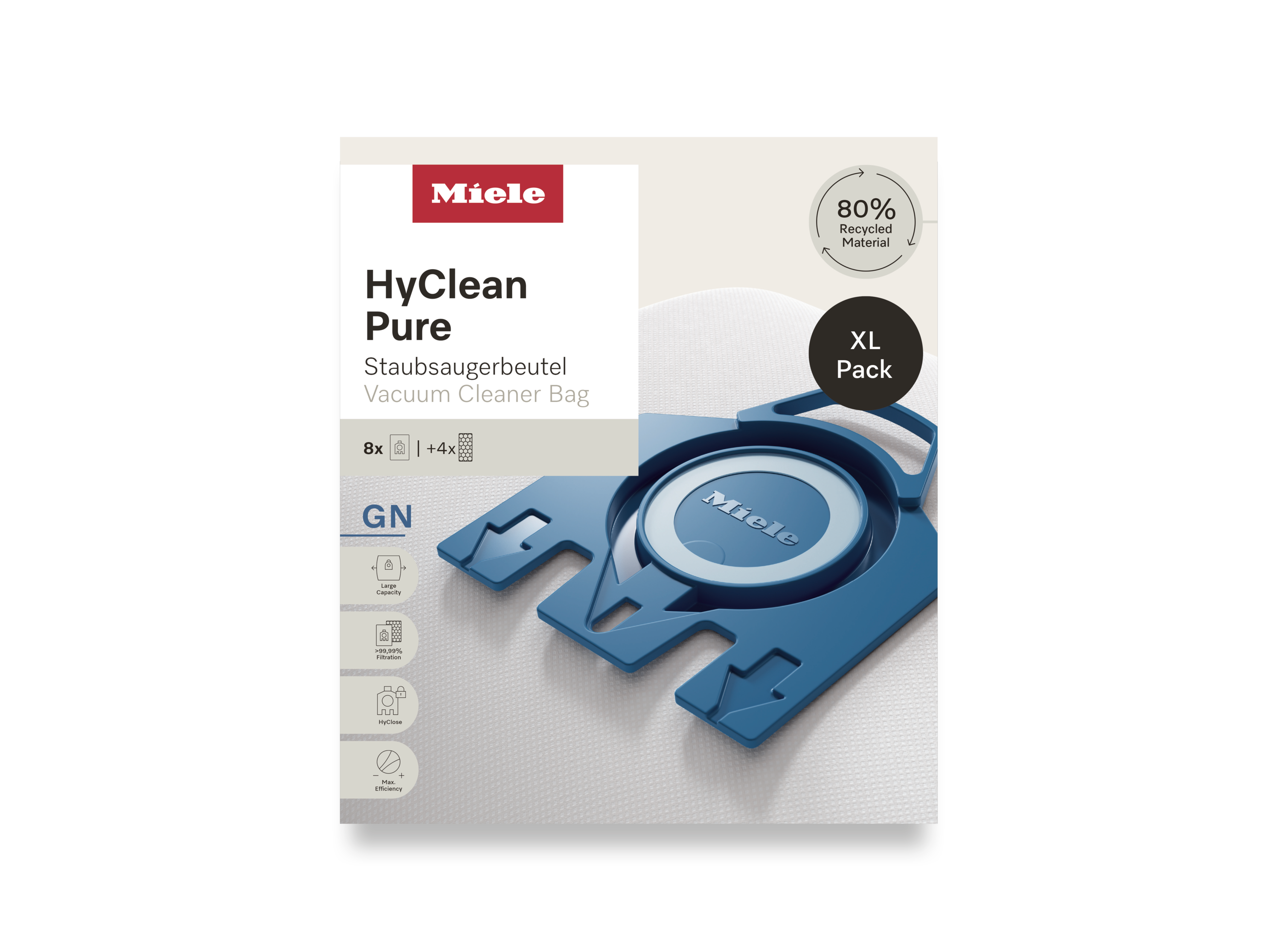 Комплект мешков-пылесборников HyClean Pure GN XL Miele купить в Тюмени | Всегда в наличии! | Артикул 12497870 | Официальный сайт