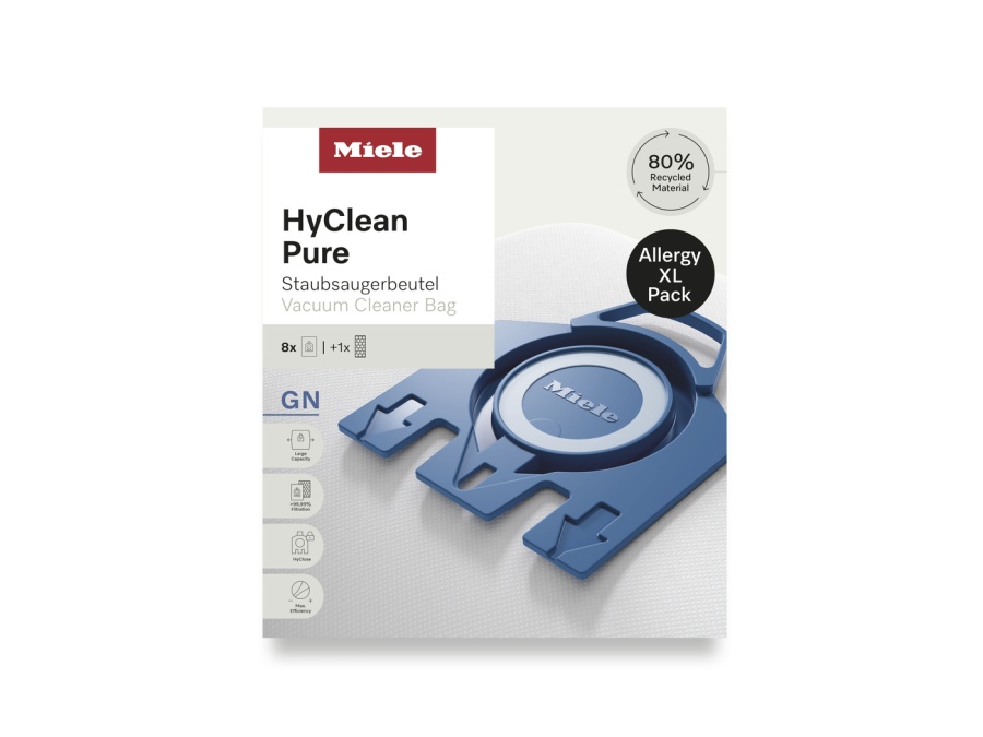 Комплект мешков-пылесборников HyClean Pure GN Allergy XL Miele в официальном магазине Miele в Тюмени, доставка в пределах Тюмени и России. Артикул 12498170. Лучшие цены, самый большой каталог в России, техника в наличии, быстрая доставка. Комплект мешков-пылесборников HyClean Pure GN Allergy XL Miele купить в Тюмени | Всегда в наличии! | Артикул 12498170 | Официальный сайт